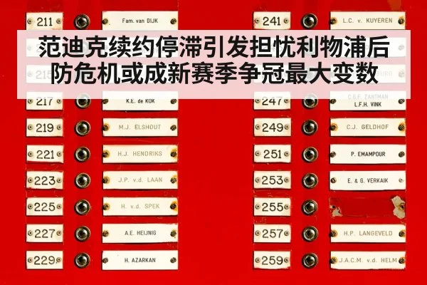 范迪克续约停滞引发担忧利物浦后防危机或成新赛季争冠最大变数